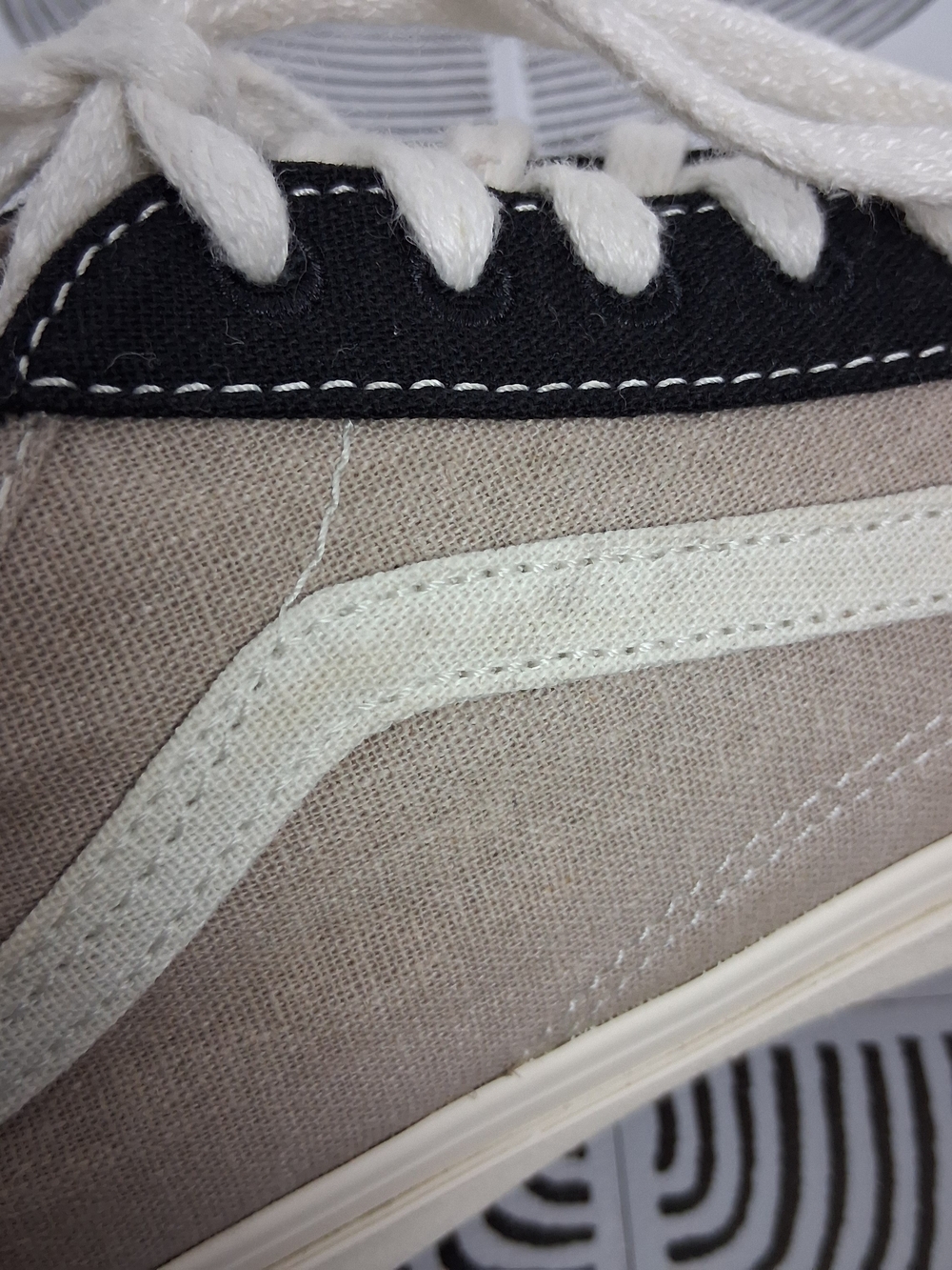 Vans Old Skool Mens 12 Black/Tan Tapered Eco Theory Multi Block SKT8R Sneakers - Picture 14 of 15